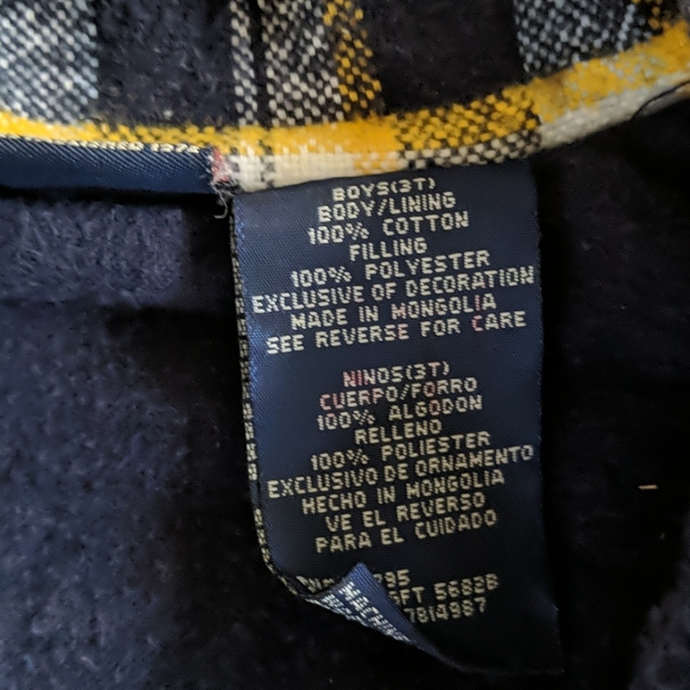 Toddler Fall Flannel Coat - Picture 3 of 3